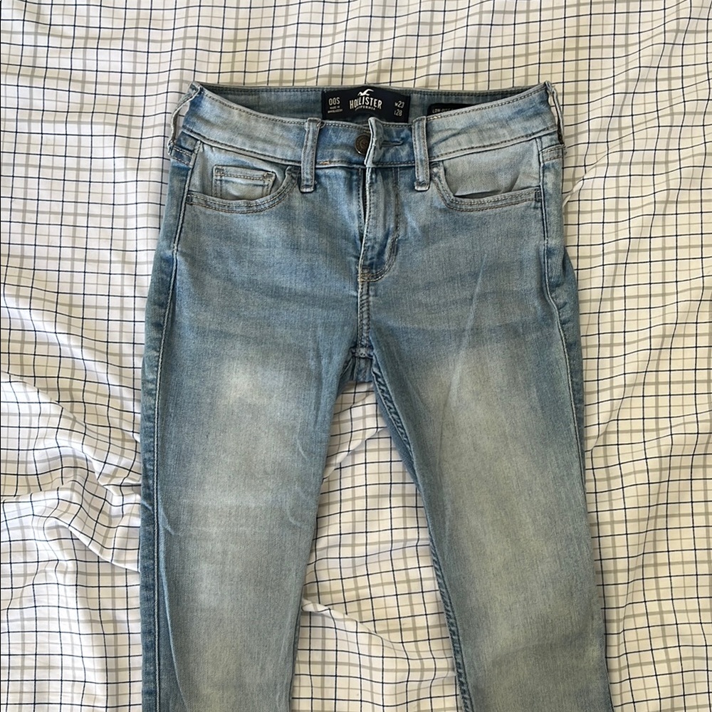 Hollister Blue Skinny Jeans Vintage-Inspired Wash